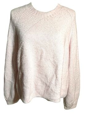 Women’s Topshop Light Blush Pink Crewneck Longsleeve Balloon Sleeve Sweater Sz 8